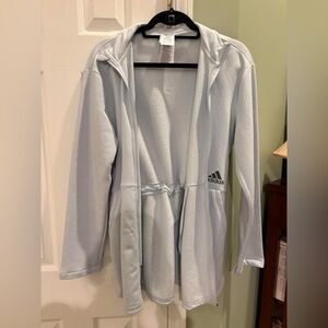 Adidas Light Gray Zip-Up Jacket